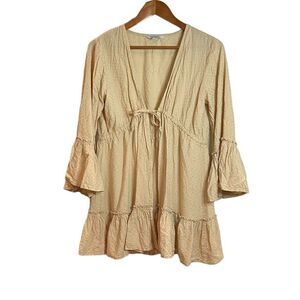 Blue island Biege beach over‎ up. Size medium